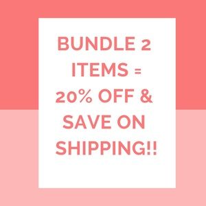 Add 2+ ITEMS to a BUNDLE = 20% off